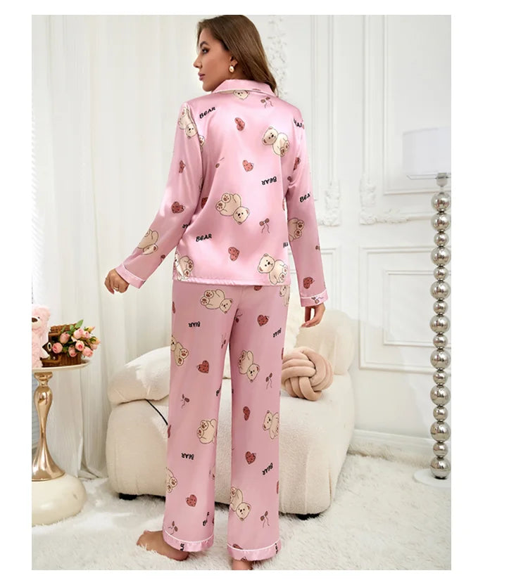 V-Day Love Silky Pajama Set