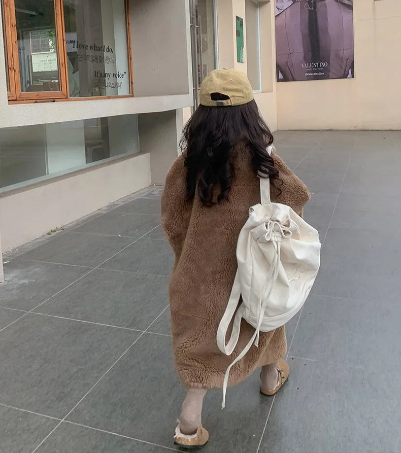 Teddy Faux Fur Long Jacket