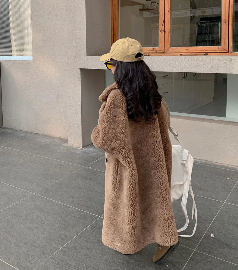 Teddy Faux Fur Long Jacket