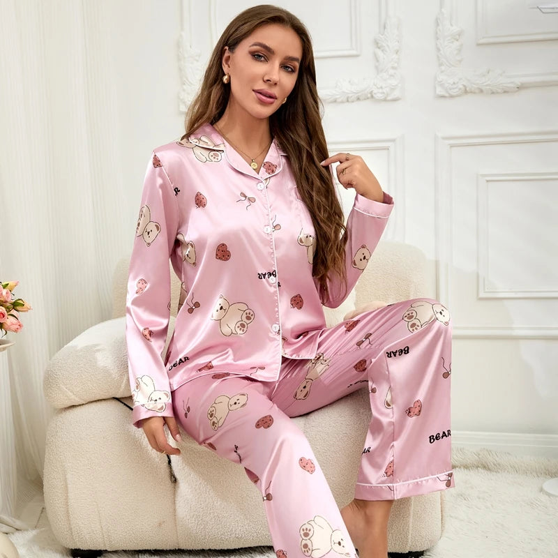 V-Day Love Silky Pajama Set
