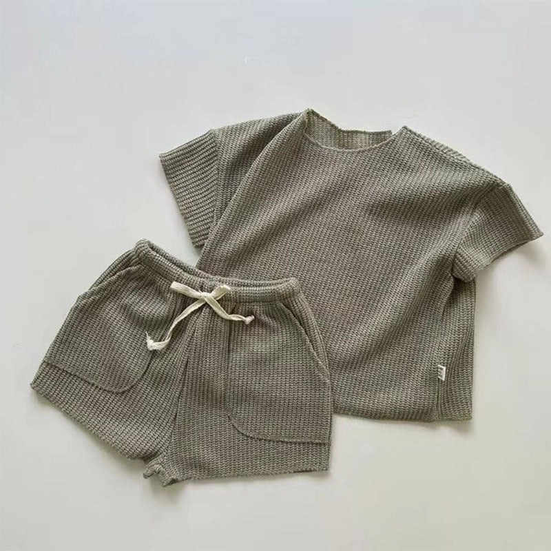Soft Pullover Short Set