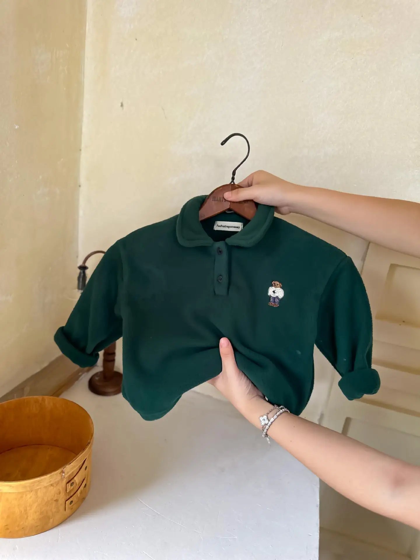 Bear Fleece Polo Shirt