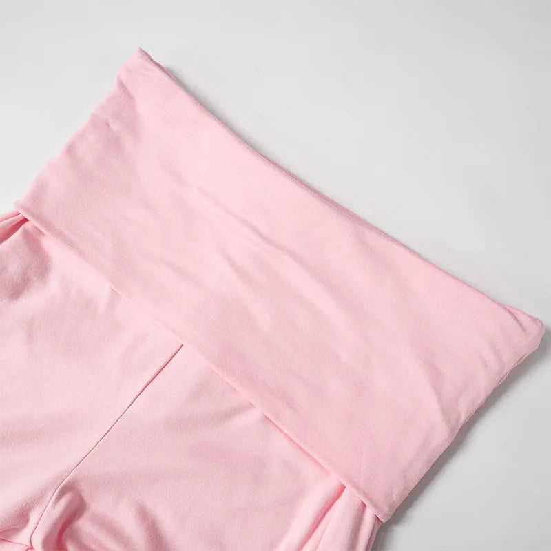 Short Sleeved Top and Fold Pants Set