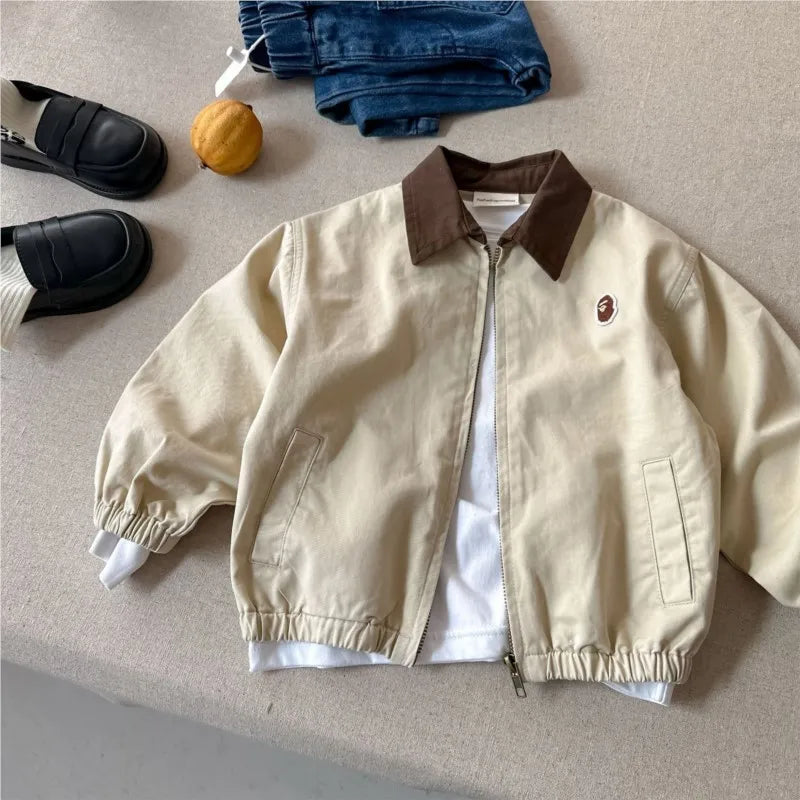 Fashion Baby Girl Boy Cargo Jacket Cotton Infant Toddler Child Casual Coat Spring Autumn Child Dust Outwear Baby Clothes 1-10Y