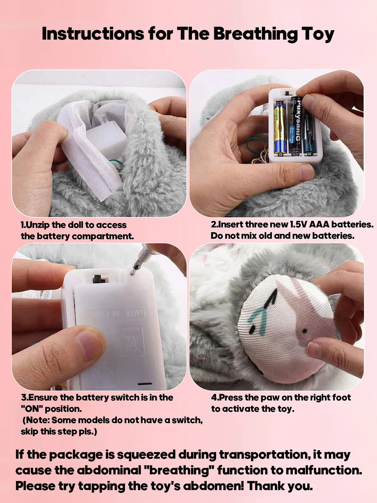 Breathing Stuffed Plush