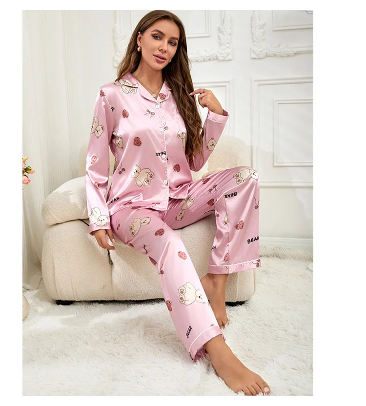 V-Day Love Silky Pajama Set