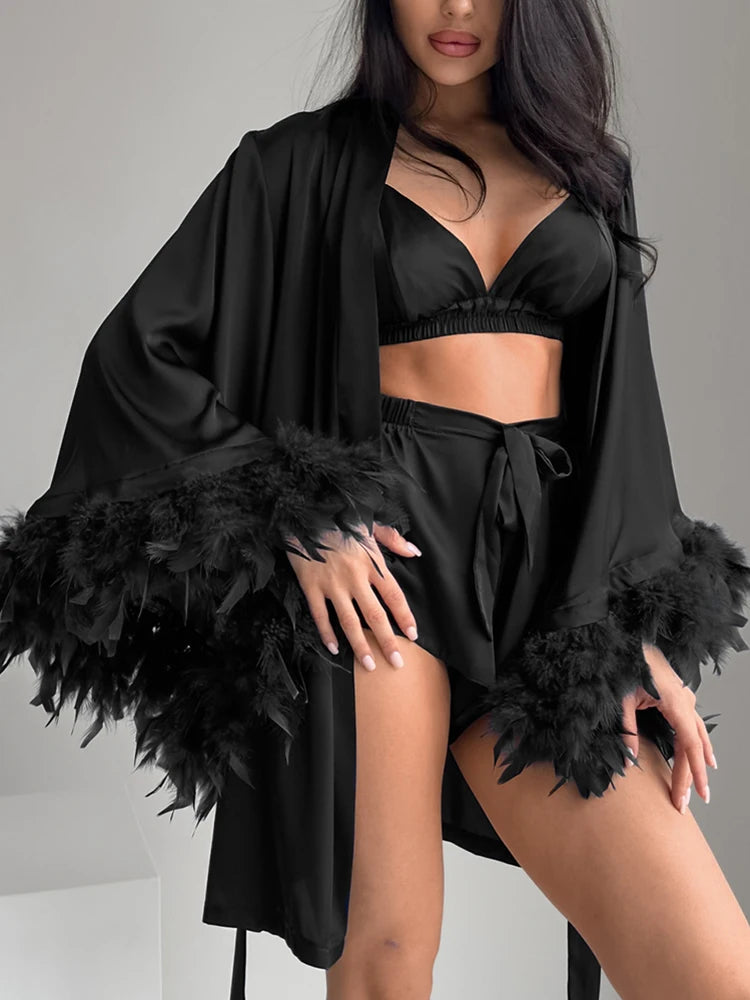 3-Piece Feather Silky Set