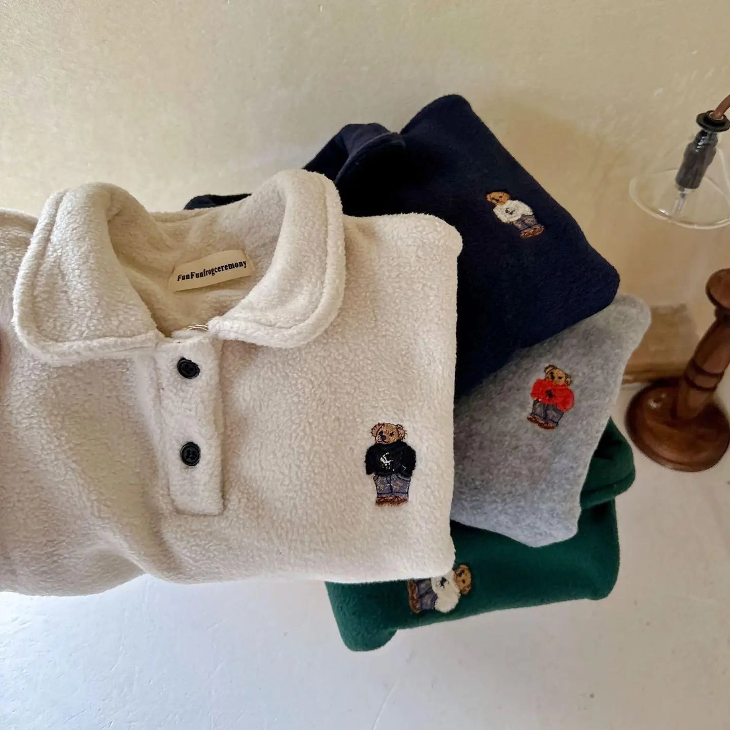 Bear Fleece Polo Shirt