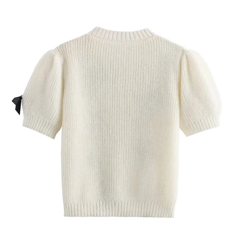 Casual Bow Sweater Top