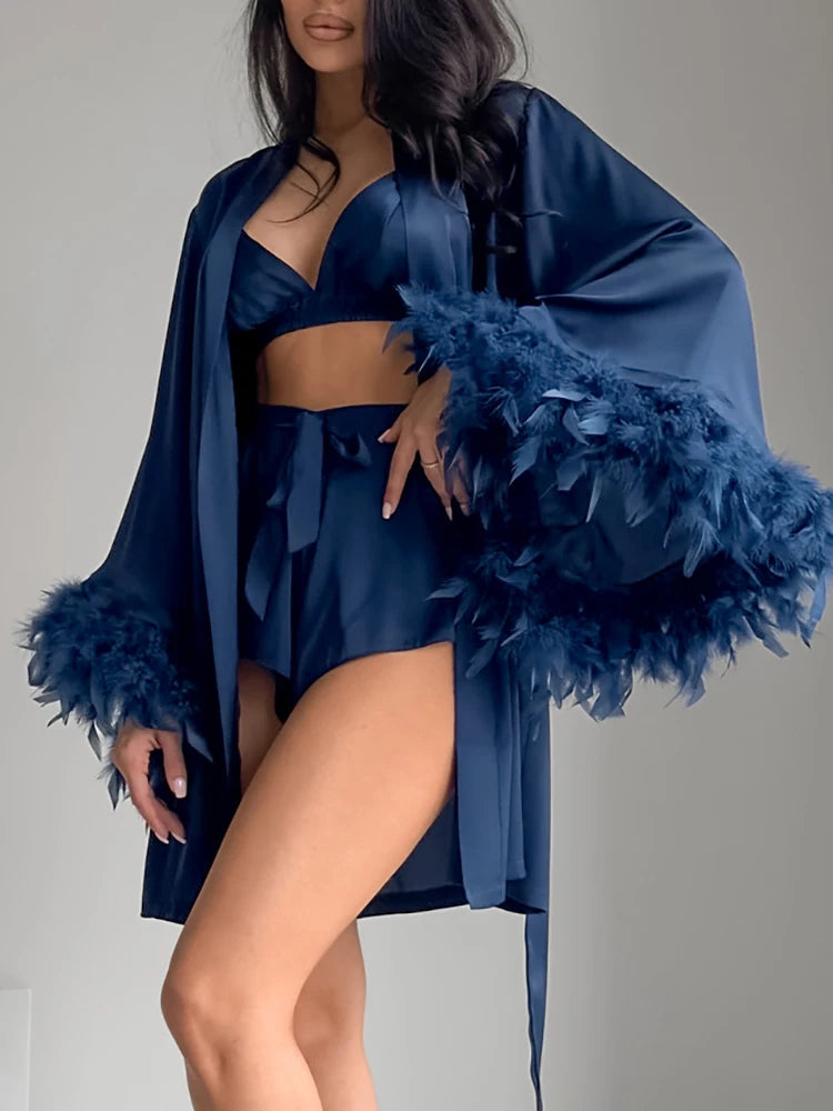 3-Piece Feather Silky Set