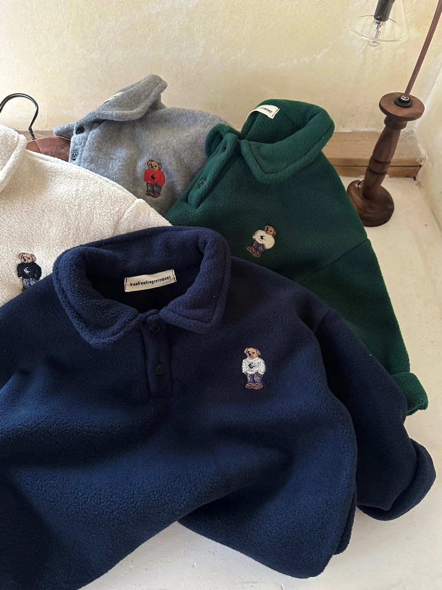 Bear Fleece Polo Shirt