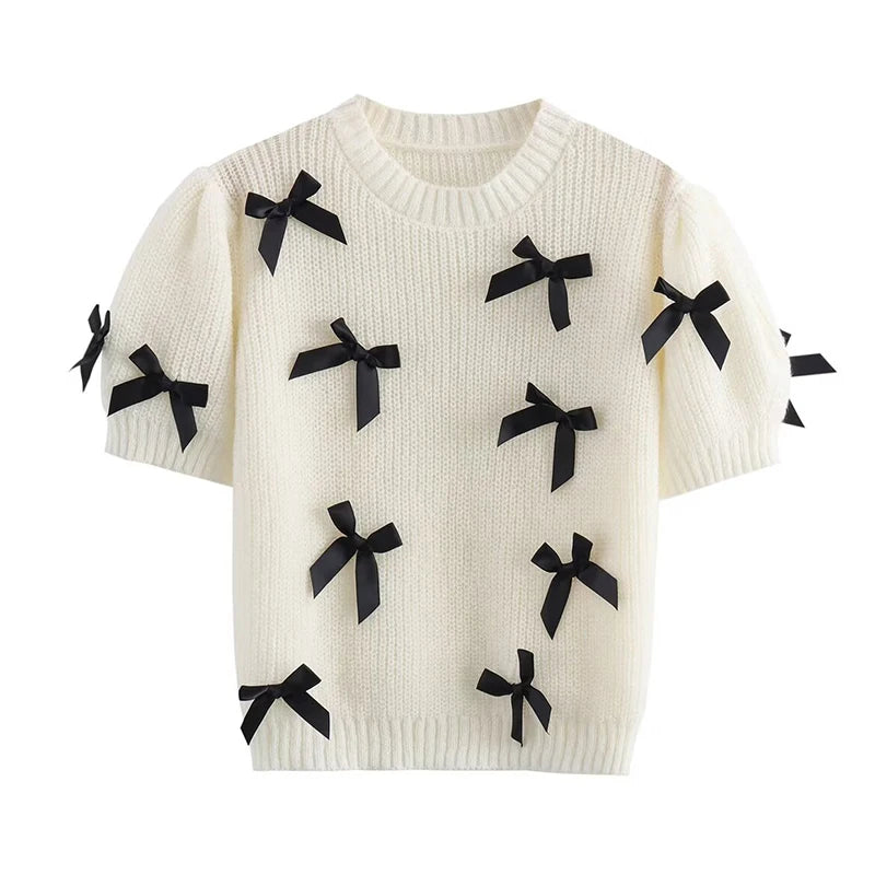 Casual Bow Sweater Top