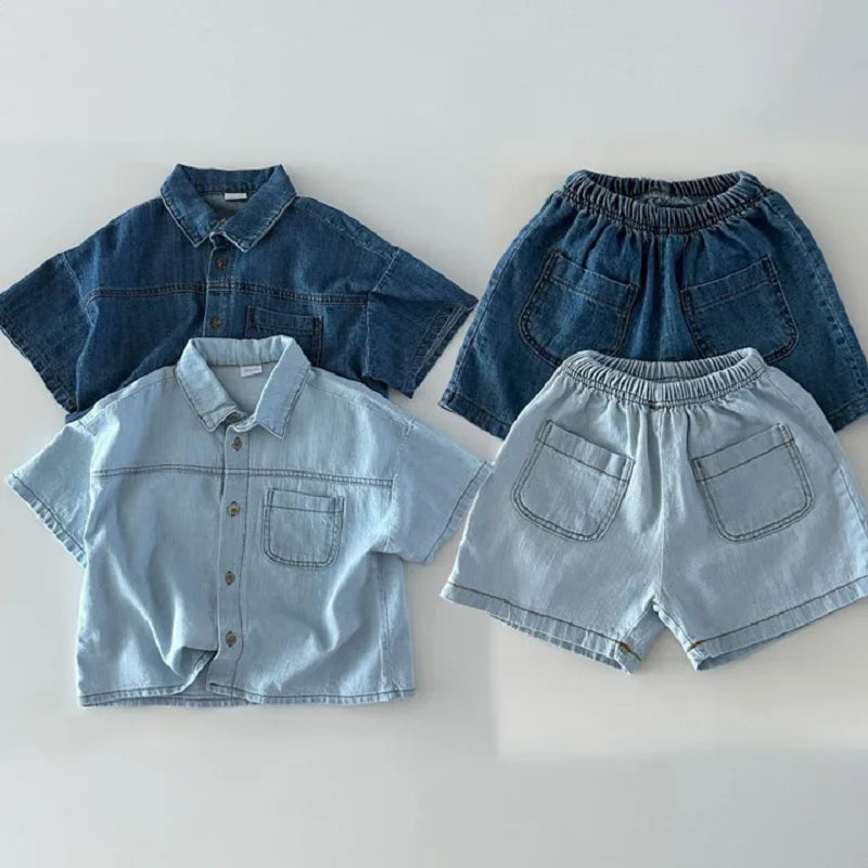 Boys Shorts Denim Set
