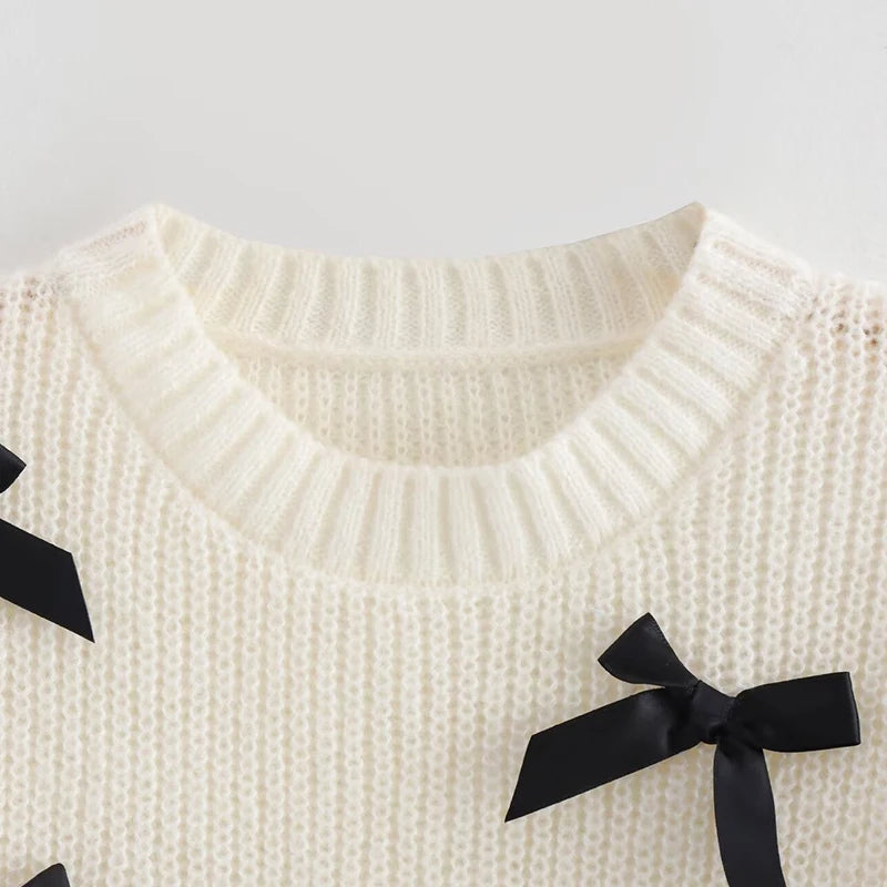 Casual Bow Sweater Top