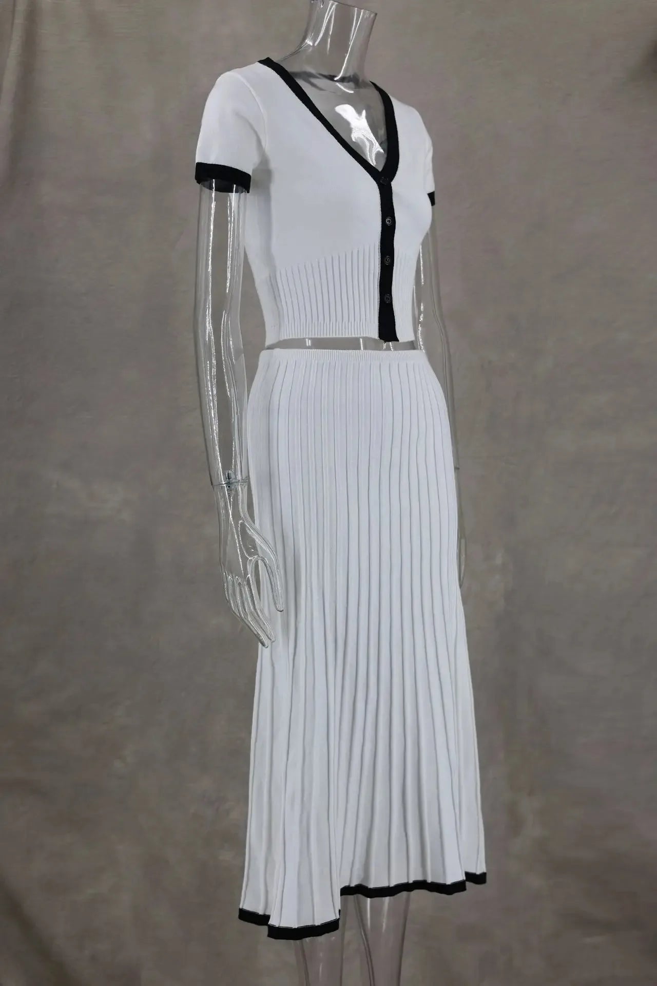 Summer White Long Skirt Set