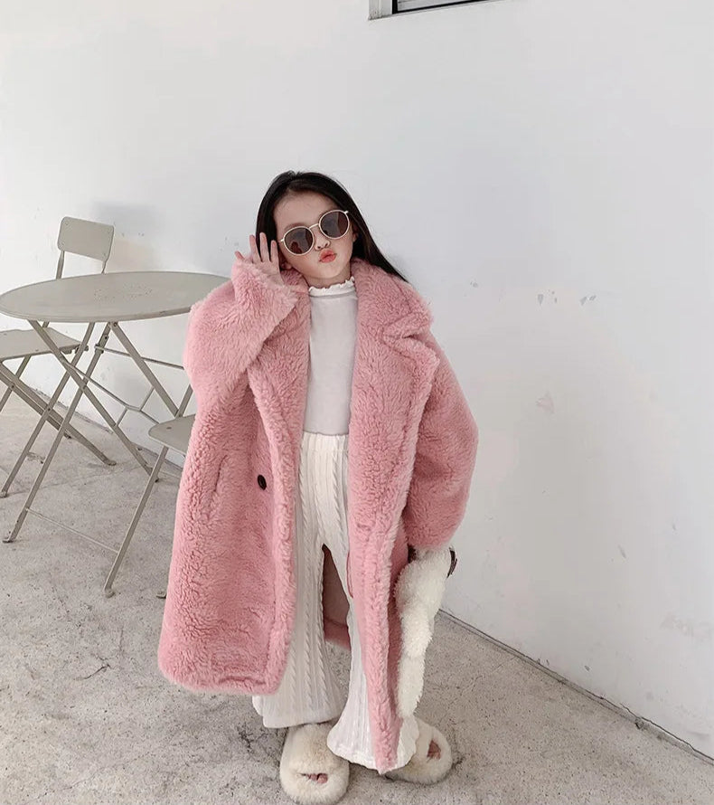 Teddy Faux Fur Long Jacket