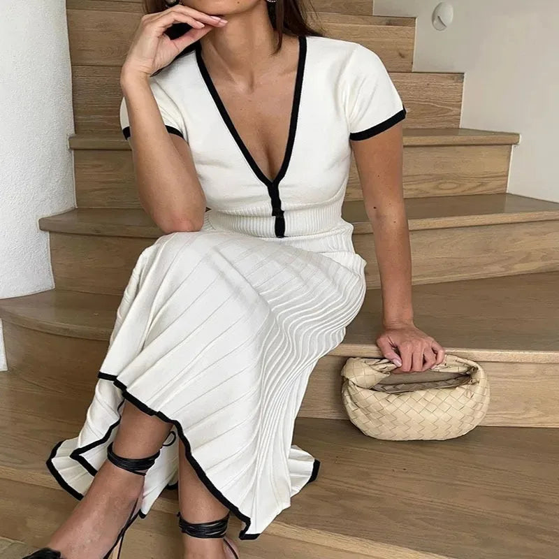 Summer White Long Skirt Set