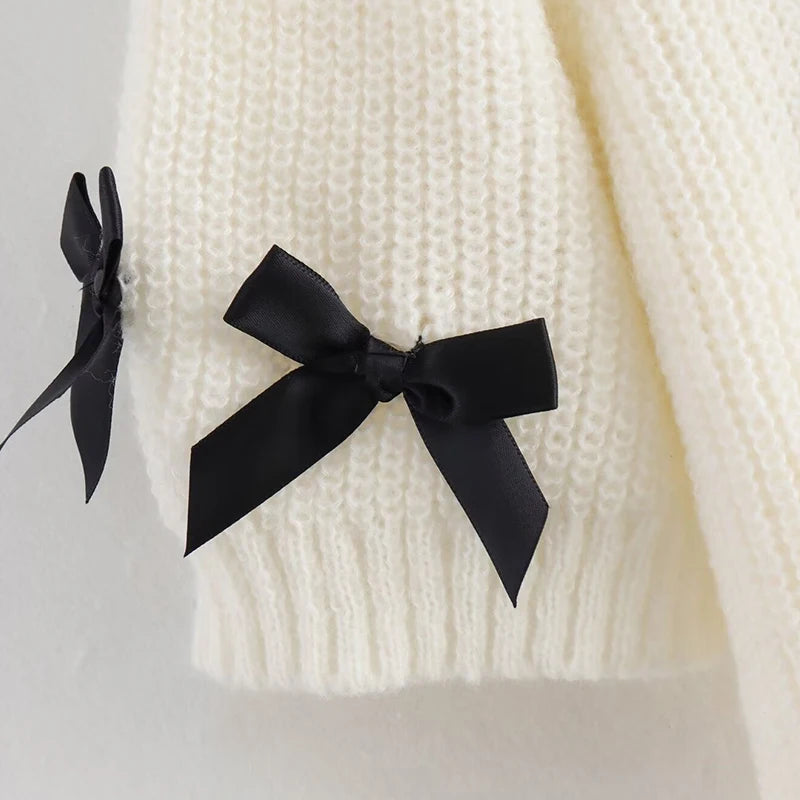 Casual Bow Sweater Top