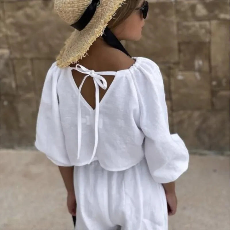 Girl Linen Cotton Set