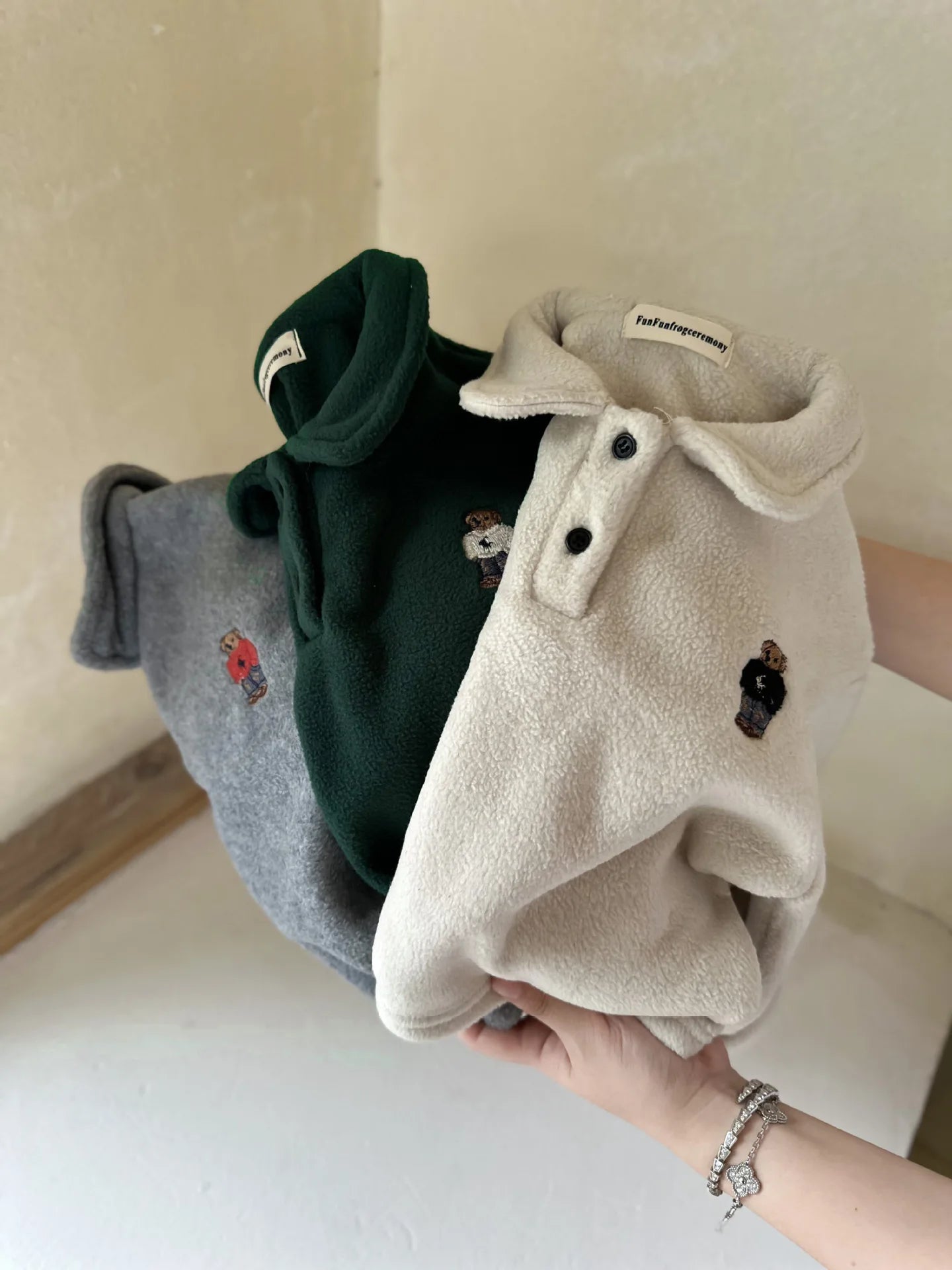 Bear Fleece Polo Shirt