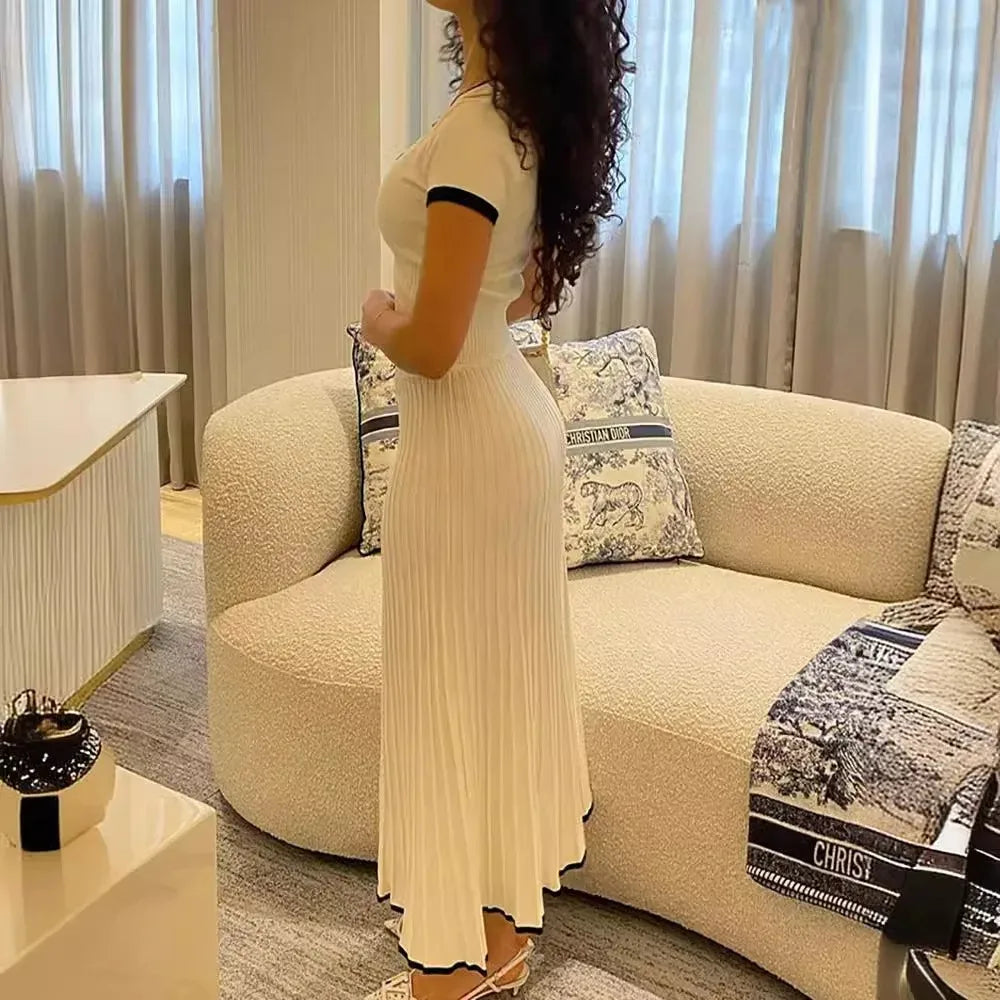 Summer White Long Skirt Set
