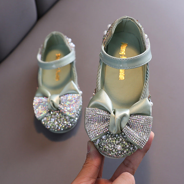 Lauren Rhinestone Bow Flats