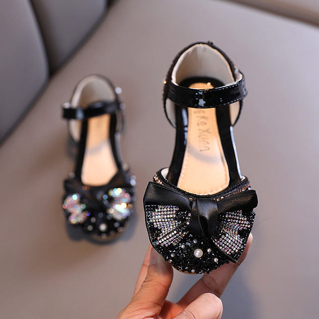 Lauren Rhinestone Bow Flats