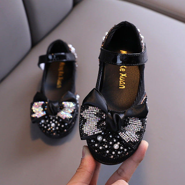 Lauren Rhinestone Bow Flats