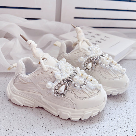 Sporty Rhinestone Chunky Sneaker