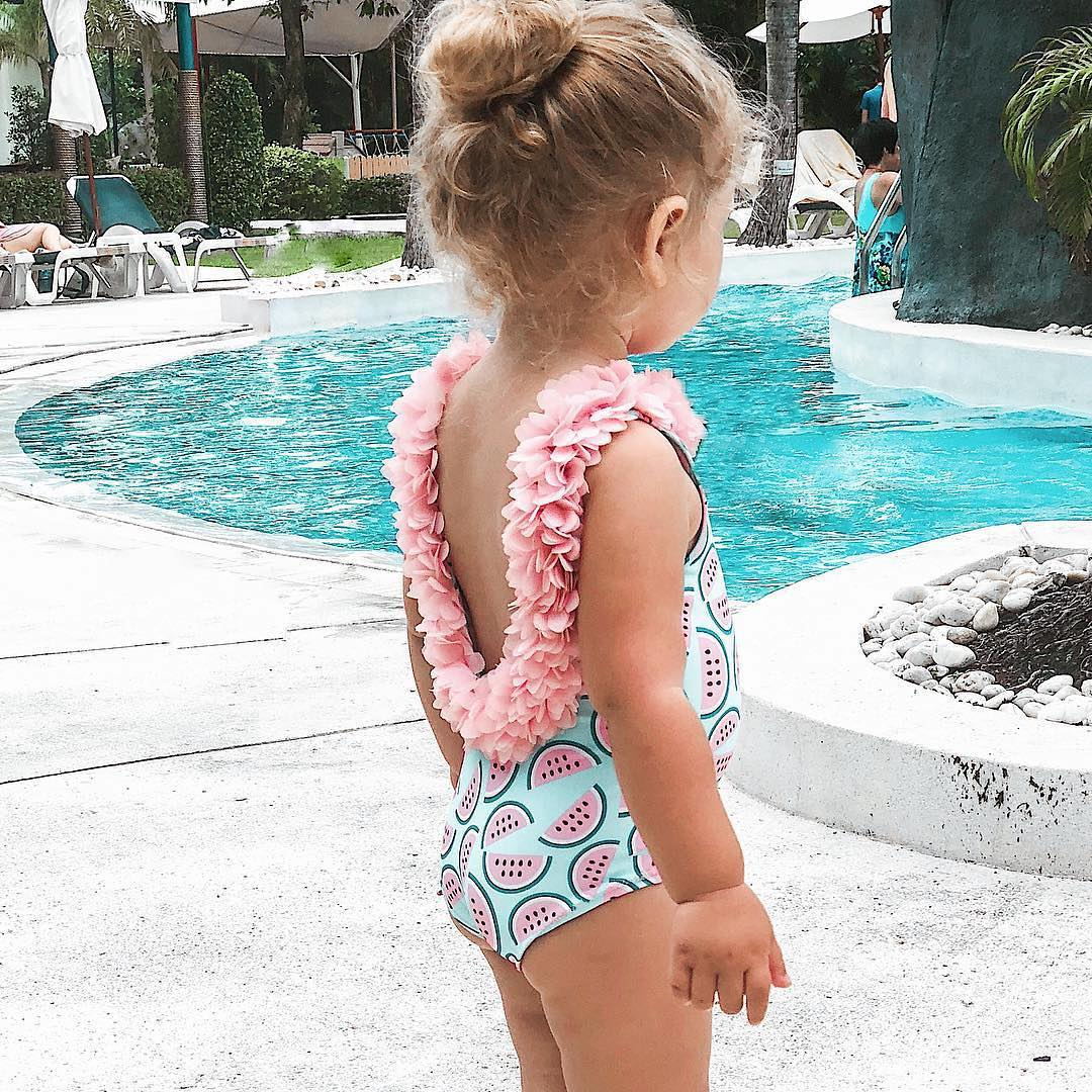 Floral Straps One Piece Swimsuit