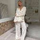 New Love Heart Print Pajama Set