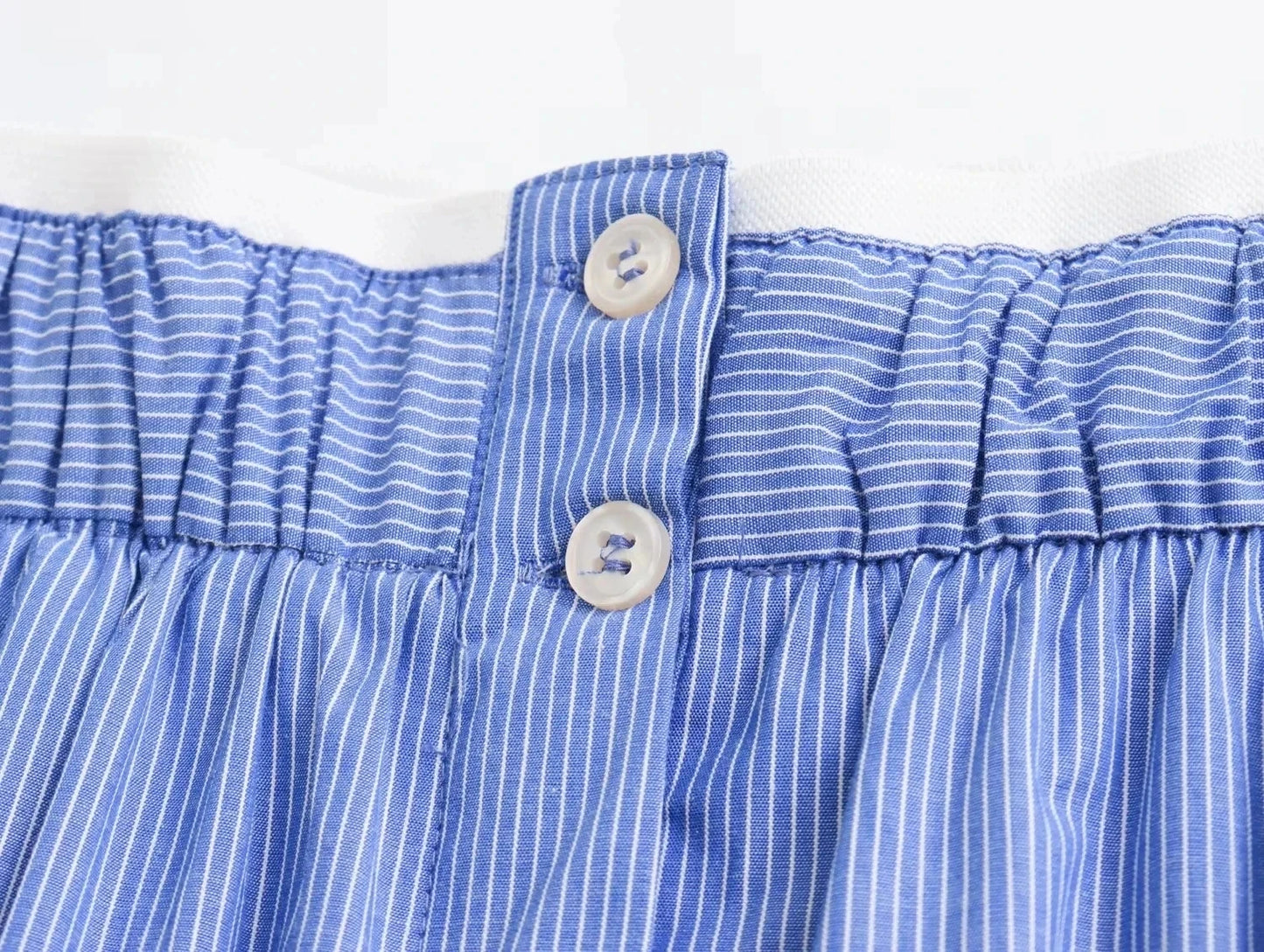 Vintage Blue Turn-down Collar Set