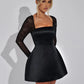 Glitter Long Sleeve Mini Dress