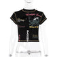 Graphic Cut out Crop Tee