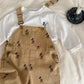 Children Jumpsuit Overalls Spring Autumn Baby Boys and Girls Loose Bib Pants Cartoon Mickey Print Straps Trousers D70117