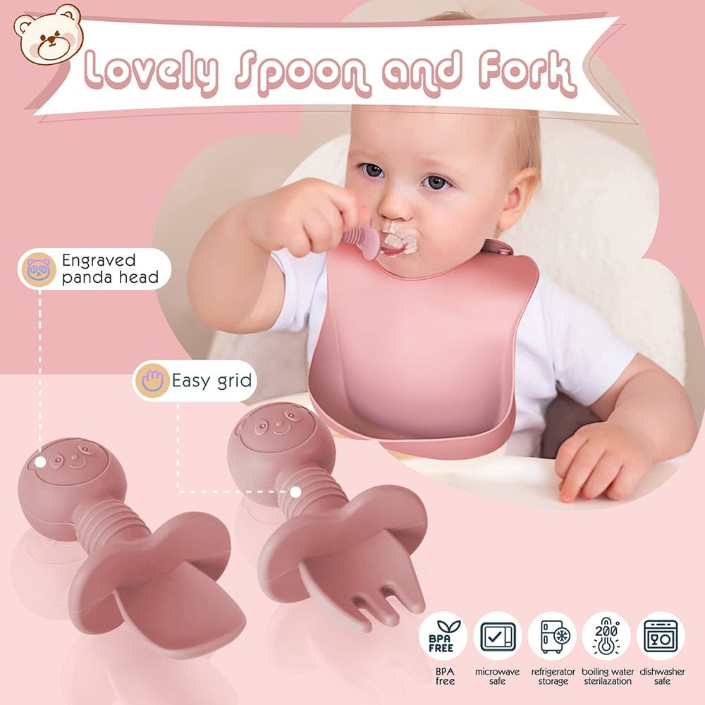 Silicone Baby Dish 8 pcs Set