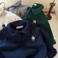 Bear Fleece Polo Shirt