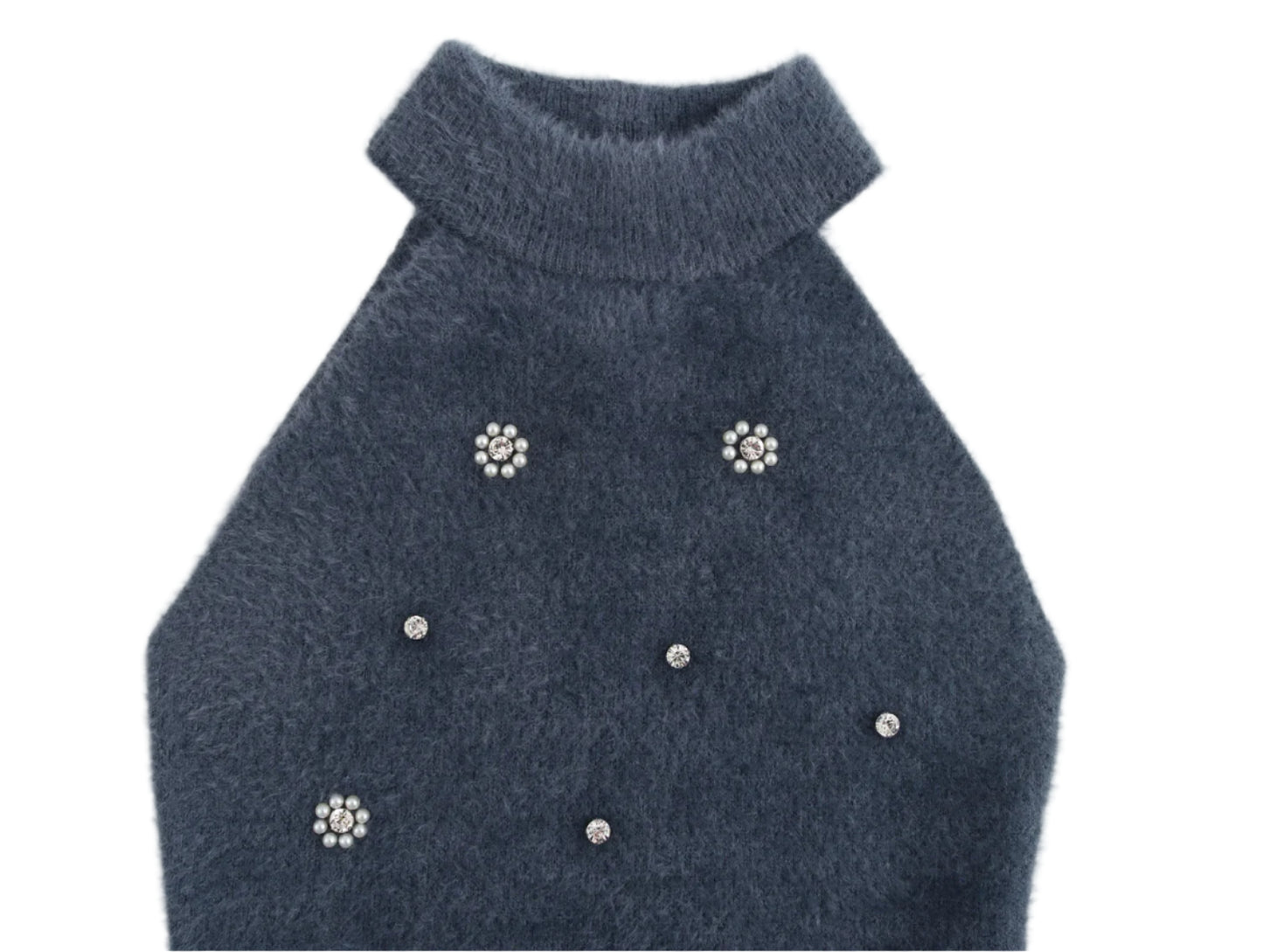 High-End Mini Neck Collar Dress