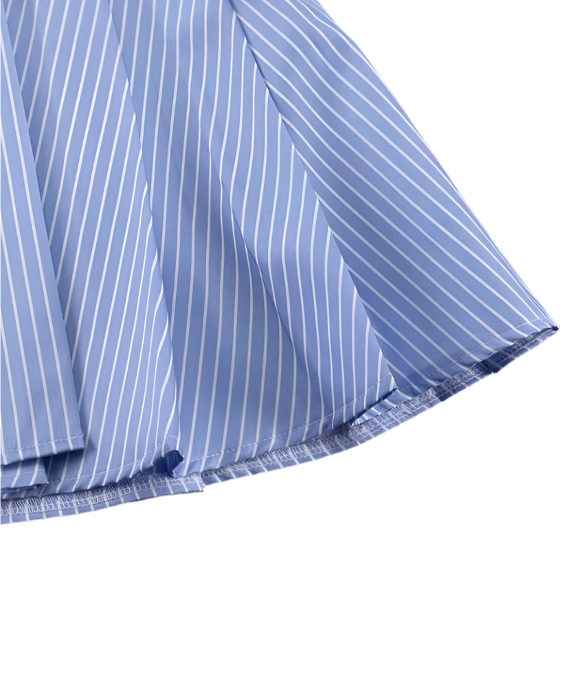 Blue Cropped Striped Set