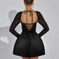 Glitter Long Sleeve Mini Dress
