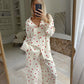 New Love Heart Print Pajama Set