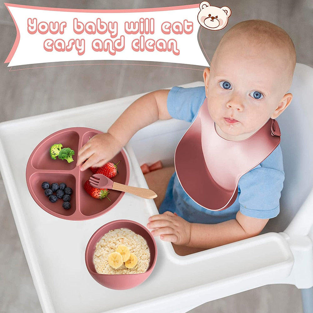 Silicone Baby Dish 8 pcs Set