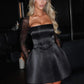 Glitter Long Sleeve Mini Dress