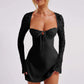 Laced LS Mini Dress