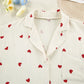 New Love Heart Print Pajama Set