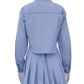 Blue Cropped Striped Set