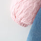 Long-sleeved Bow Denim Dress