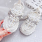 Sporty Rhinestone Chunky Sneaker