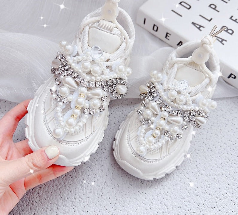 Sporty Rhinestone Chunky Sneaker