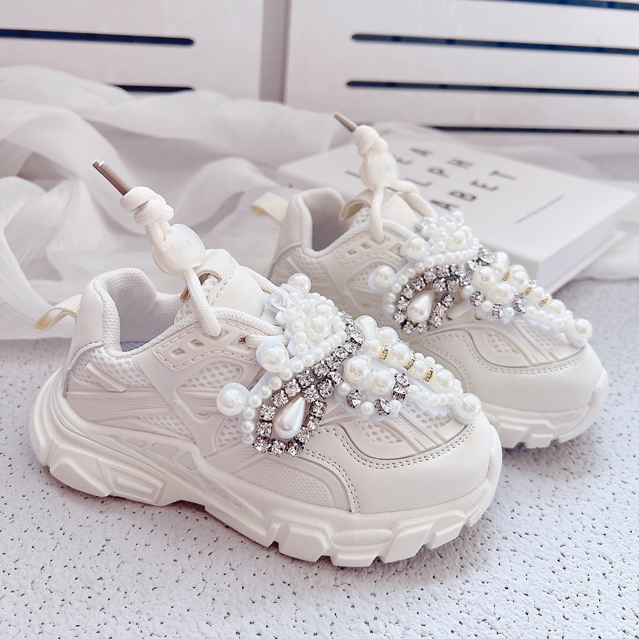 Sporty Rhinestone Chunky Sneaker